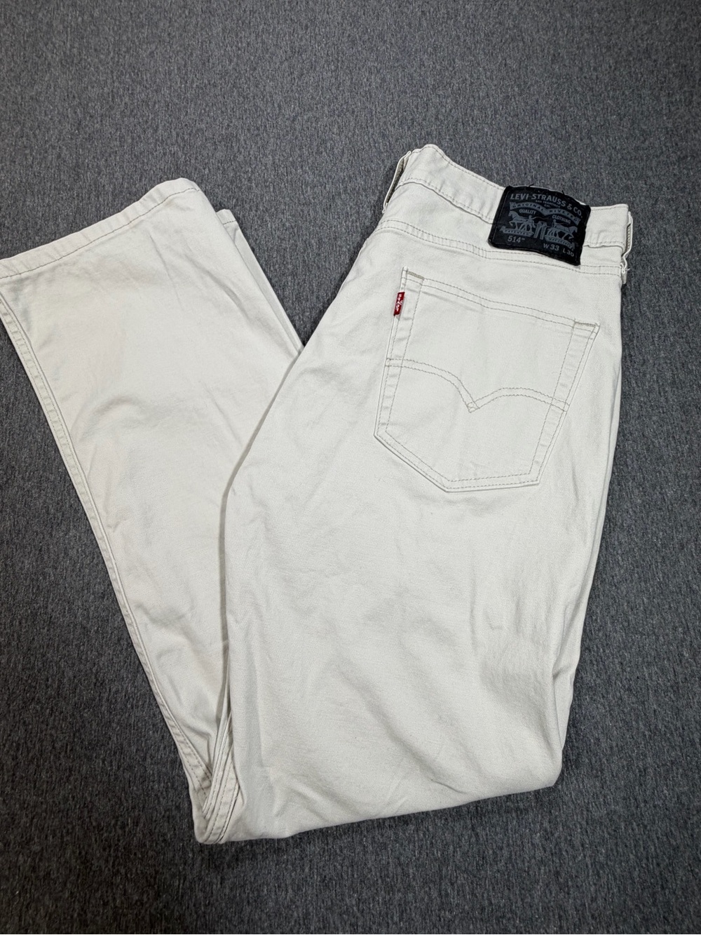 Levi's 514 Jeans Men's Straight Fit Denim Pants 33x30 Light Khaki